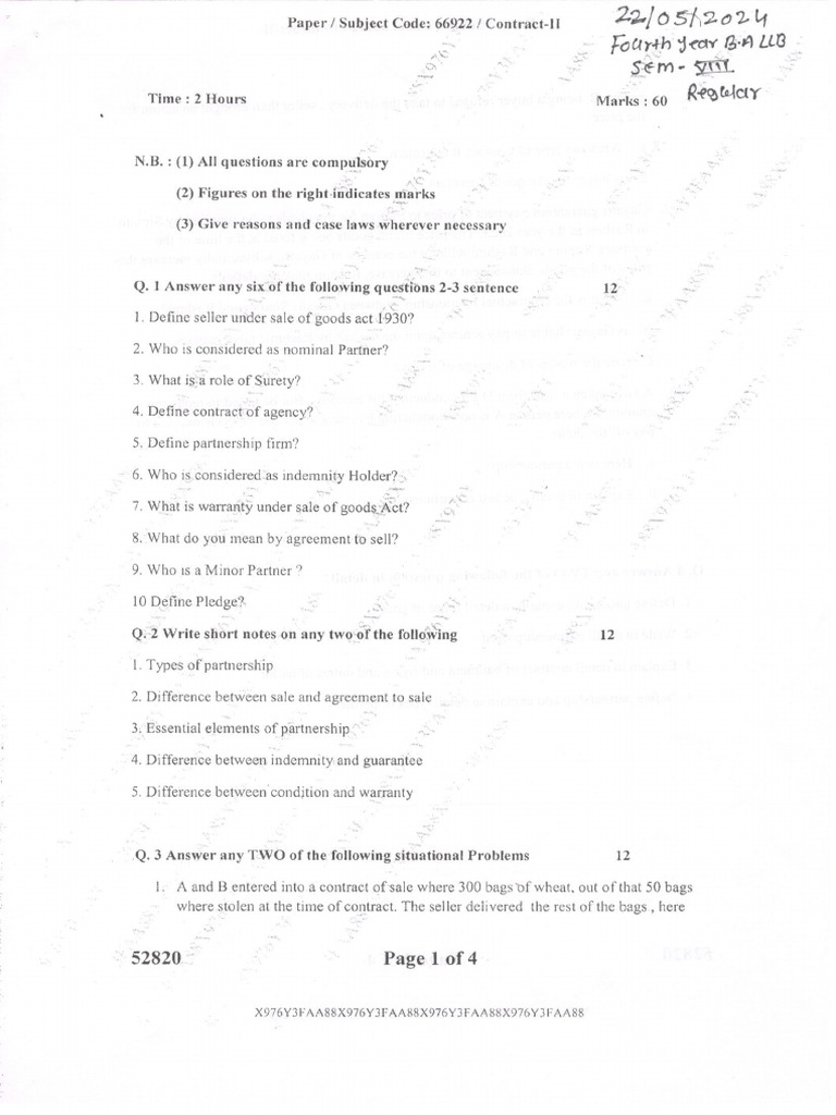 2024 May - Contract II | PDF