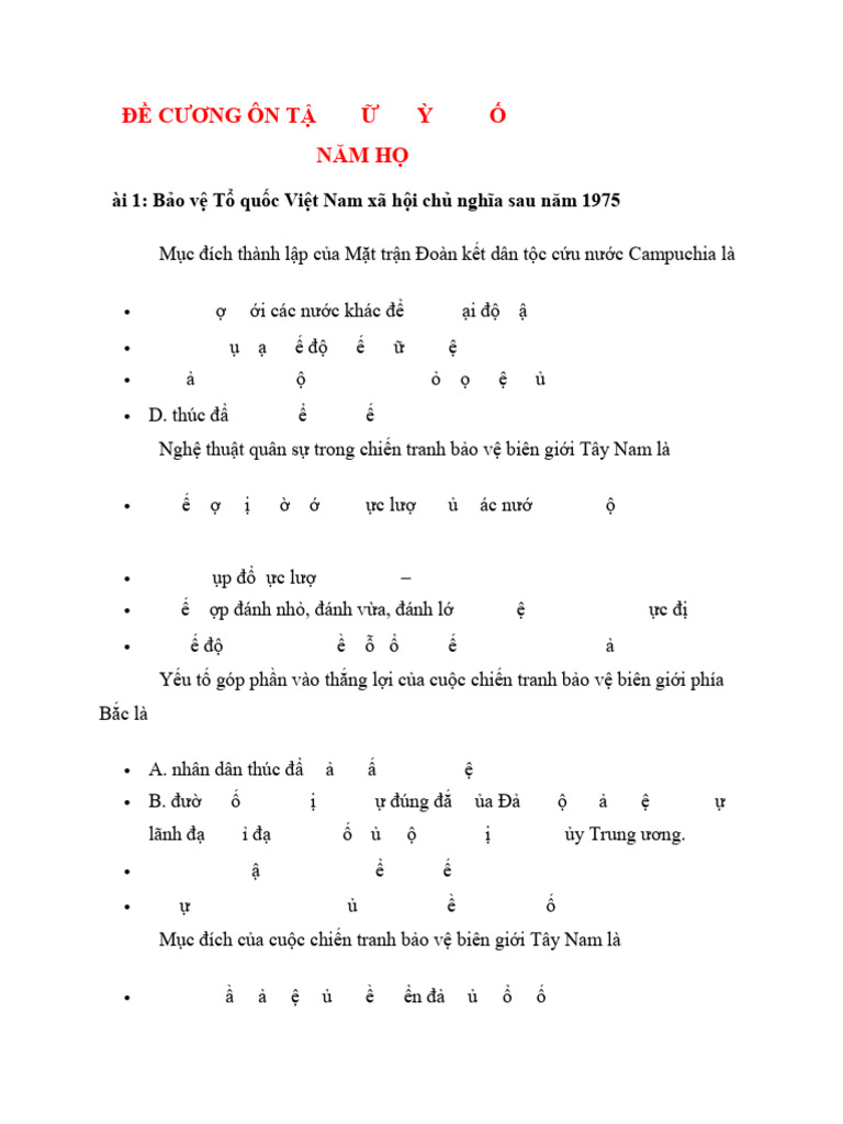 DE CUONG ON TAP GIUA KY 1 KHOI 12 MON GDQP AN NH 24-25 0634e | PDF
