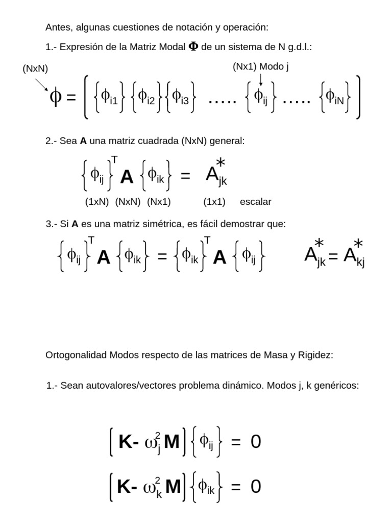 Ortogonalidad en Sistemas Dinámicos | PDF | Matriz (Matemáticas ...