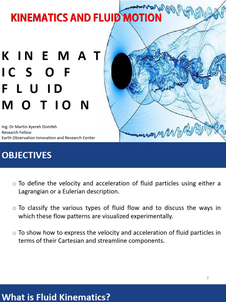 Fluid Motion Kinematics Explained | PDF | Fluid Dynamics | Laminar Flow