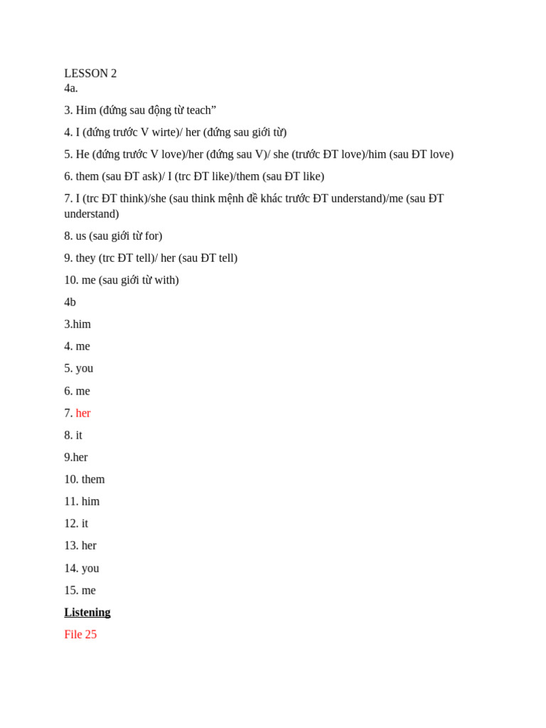 BTVN Lesson 2 | PDF