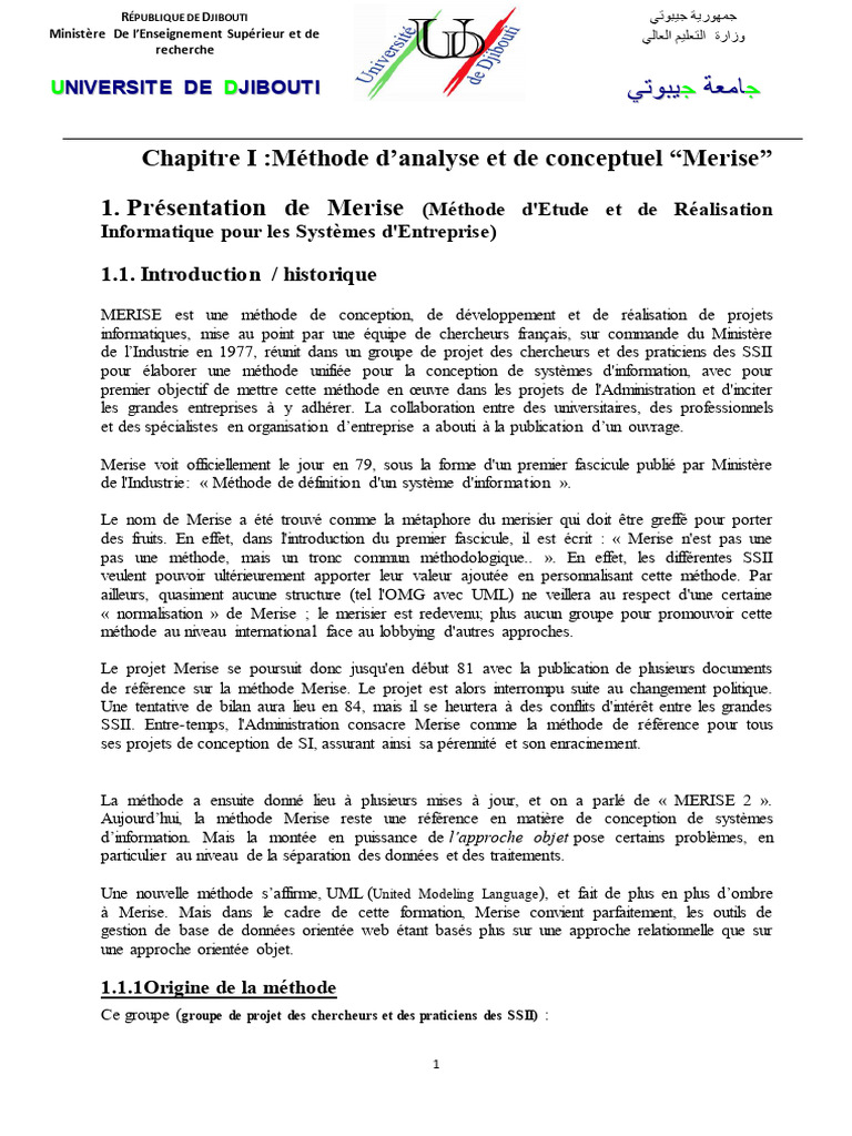 Introduction à la méthode Merise | PDF | Informatique | Système d ...