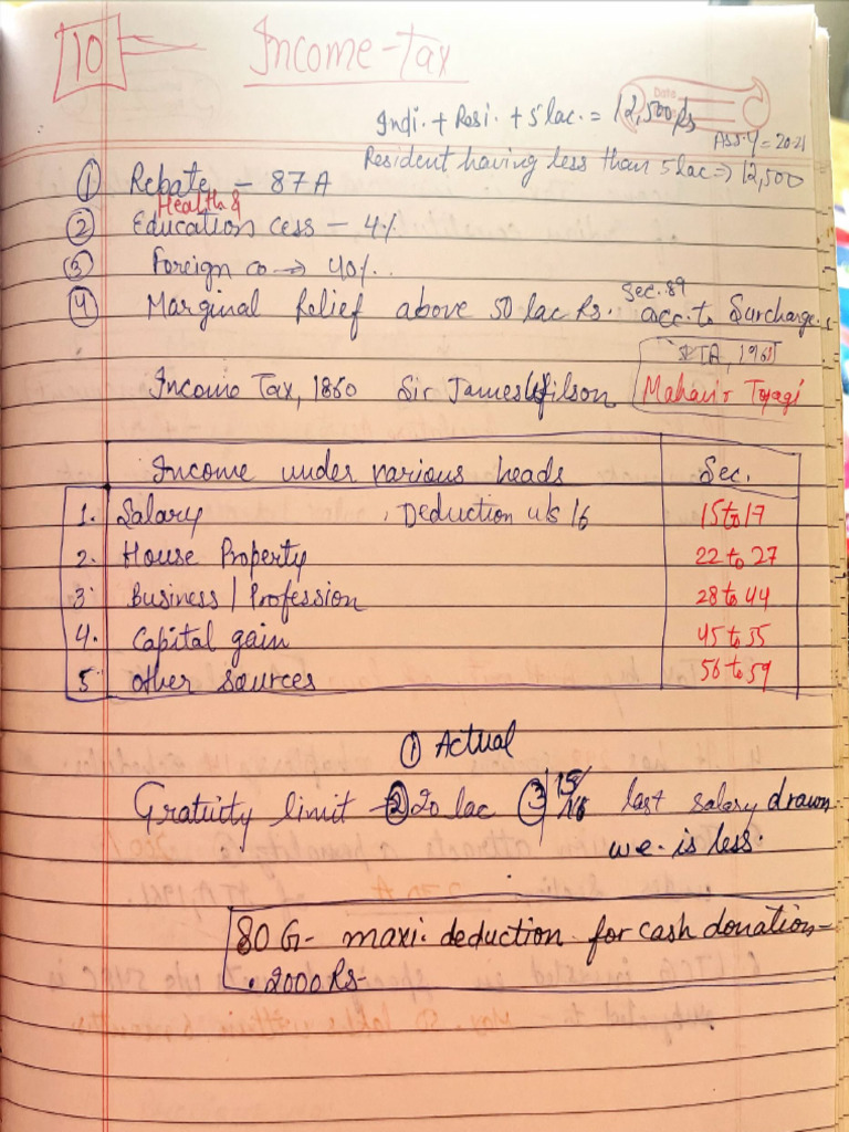 Unit 10 Income Tax Part B | PDF