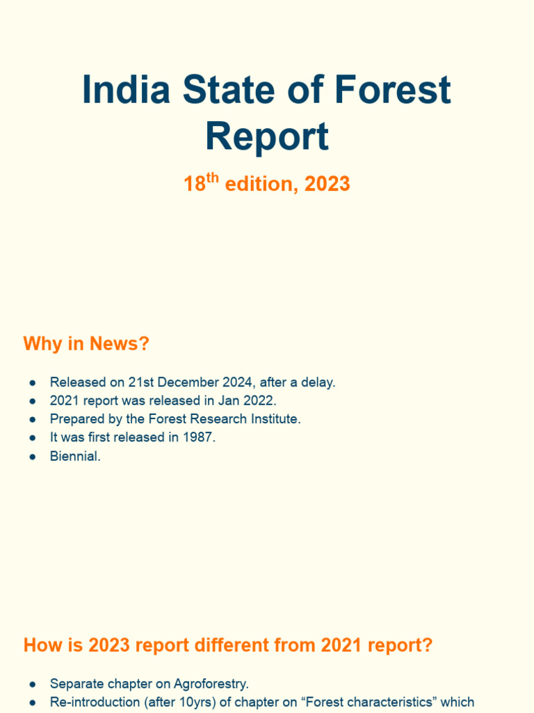 India State of Forest Report 2023 | PDF | Forests | Trees