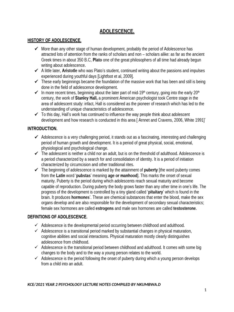 Understanding Adolescent Development | PDF | Adolescence | Menstrual Cycle