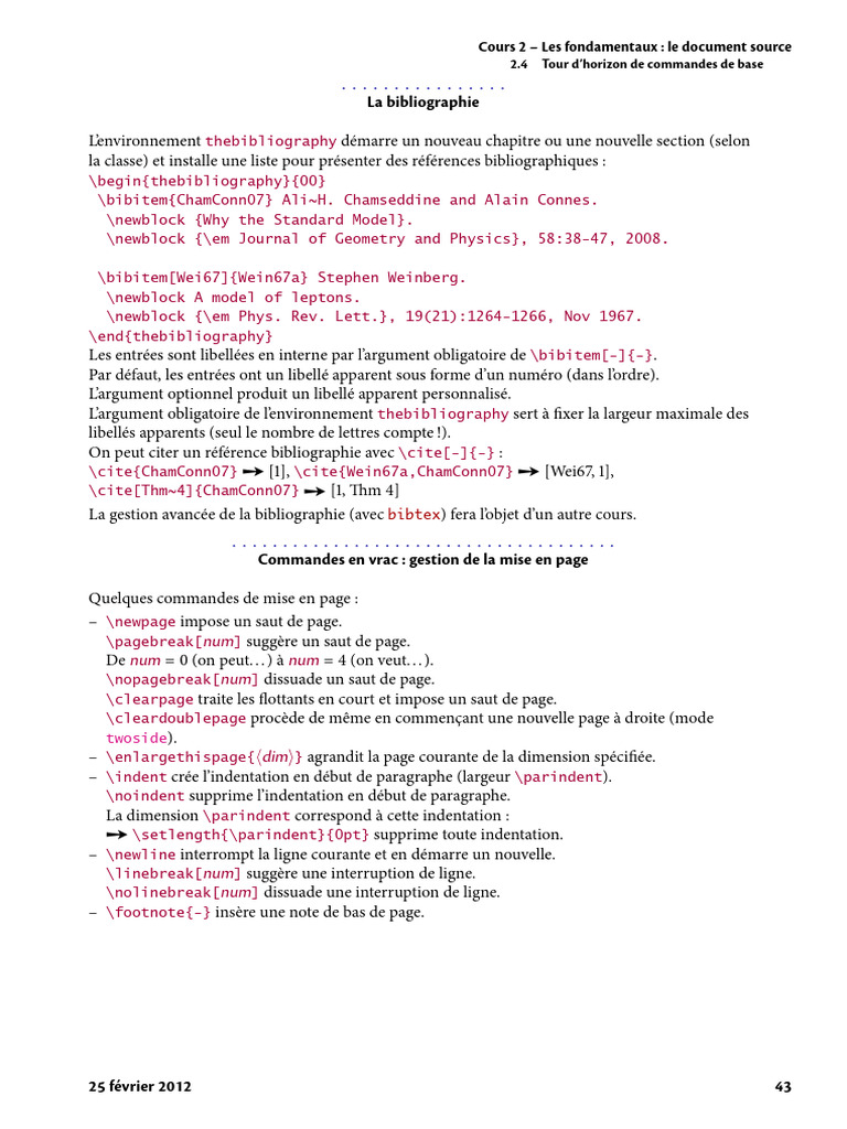 Commandes de base en LaTeX | PDF | Texte | Typographie