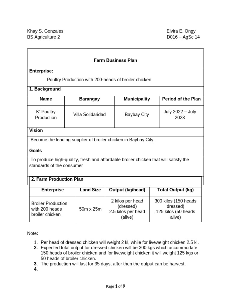 d016 Gonzales Final Requirement Business Plan | PDF | Expense ...
