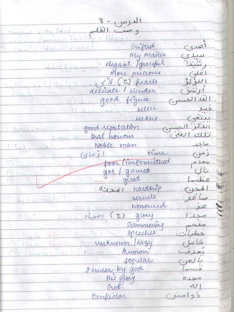 Grade 10 Lesson 8 Arabic | PDF