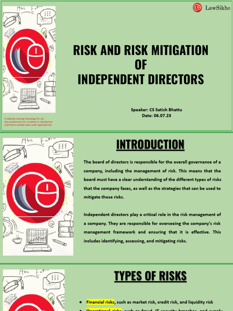 Risk Management for Independent Directors | PDF