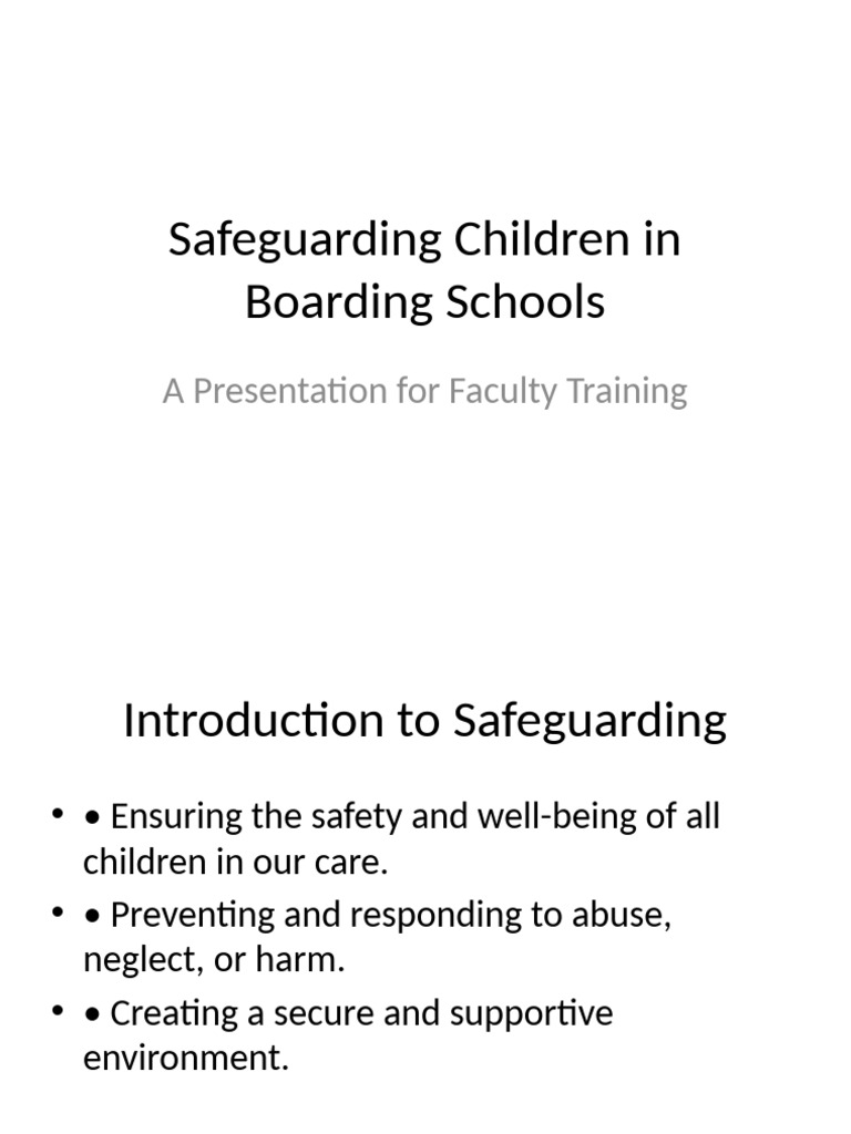 Safeguarding Children in Boarding Schools | PDF | Child Abuse | Family