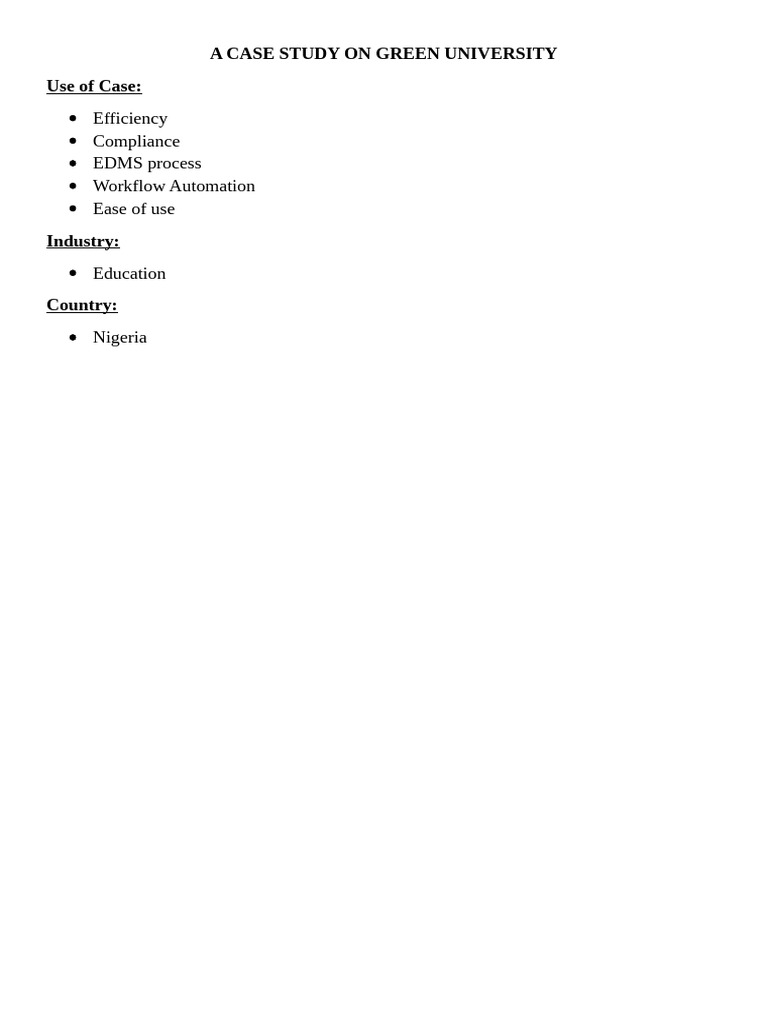 Green University Case Study | PDF | Computer File | Usability