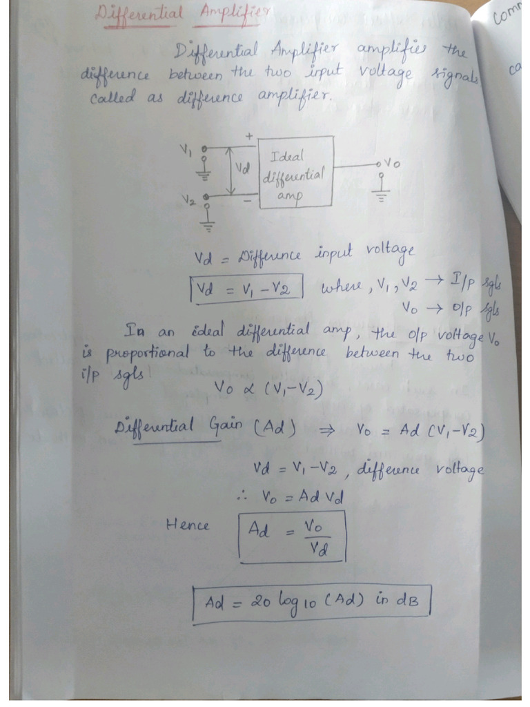 Diffential amplifier pdf