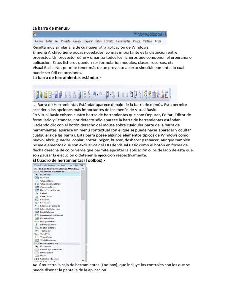 Elementos Clave de Visual Basic .Net | PDF | Ventana (informática ...