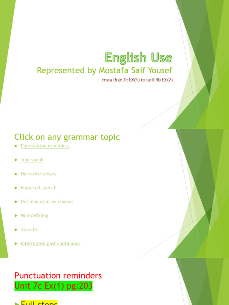 English Use Grammar | PDF | Verb | Grammatical Tense