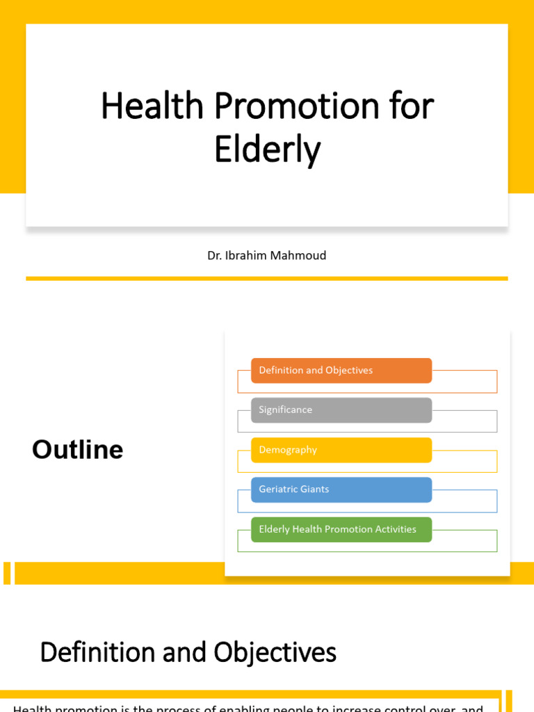 Health Promotion in The Elderly - 2024 | PDF | Geriatrics | Dementia