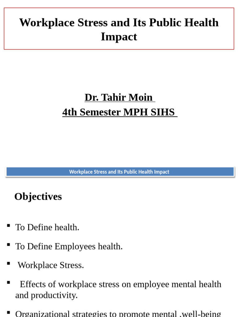 Workplace Stress: Impact and Solutions | PDF | Occupational Stress ...