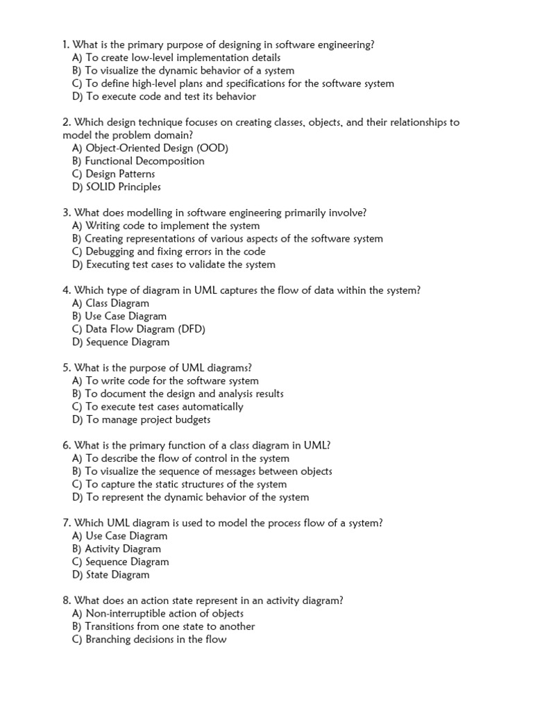 UML & E-R Questions - 115148 | PDF | Use Case | Unified Modeling Language