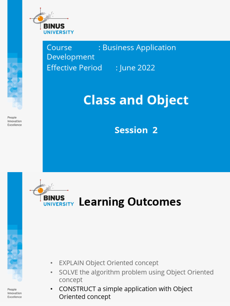 20220620113652D6421 Session2 Class and Object | PDF | Class (Computer ...