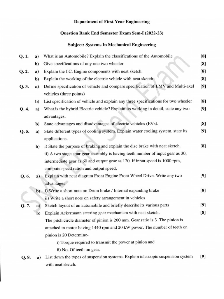 Sme Question End Sem | PDF
