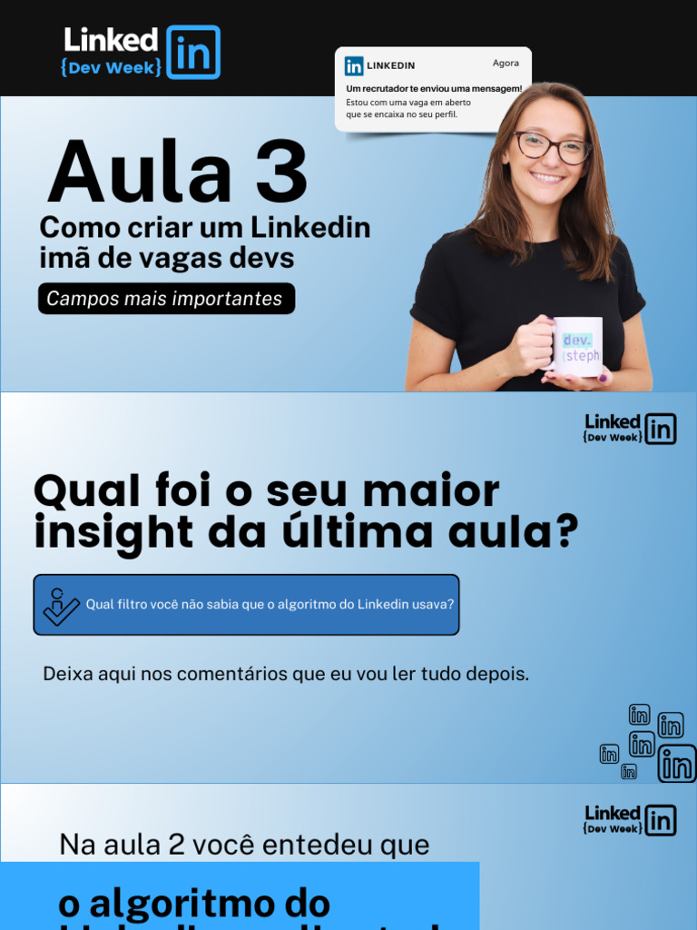 Otimize seu LinkedIn para Vagas Dev | PDF | Algoritmos | Tempo