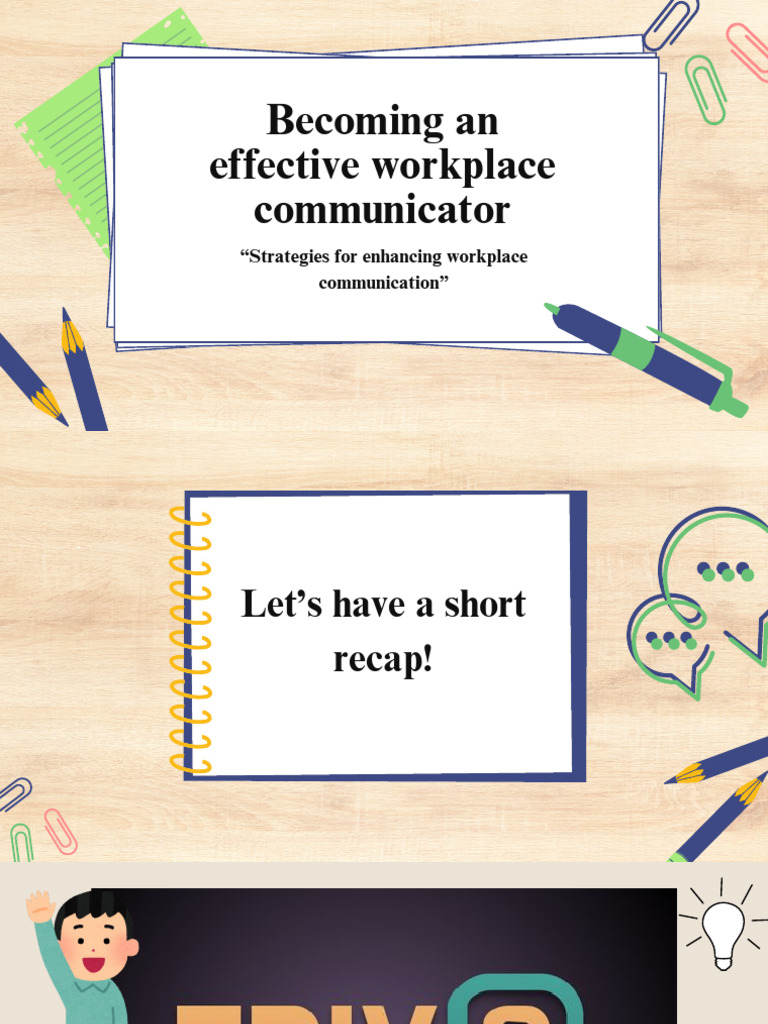 Enhancing Workplace Communication Skills | PDF | Communication ...