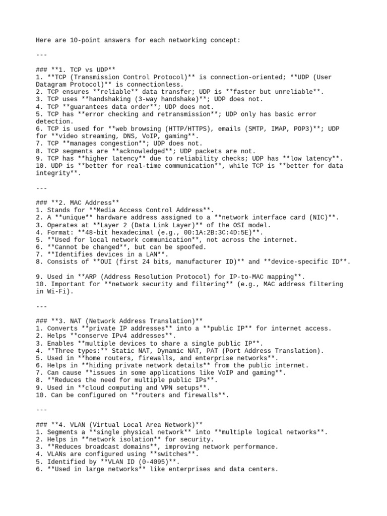 Q & A | PDF | Computer Network | Transmission Control Protocol