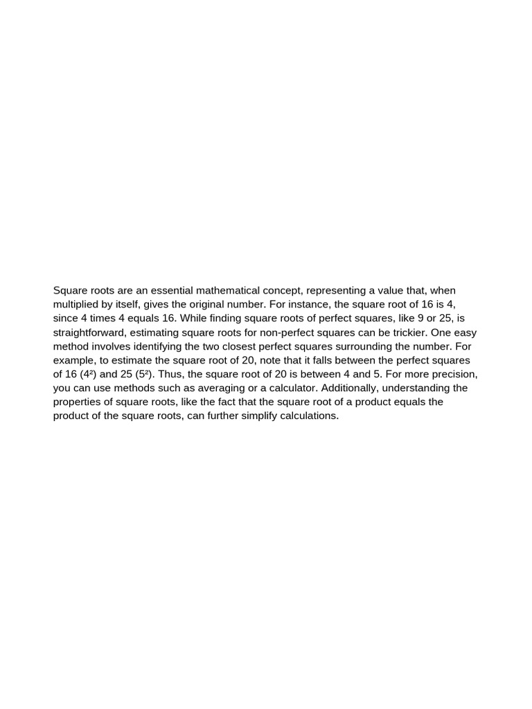 Square Roots | PDF