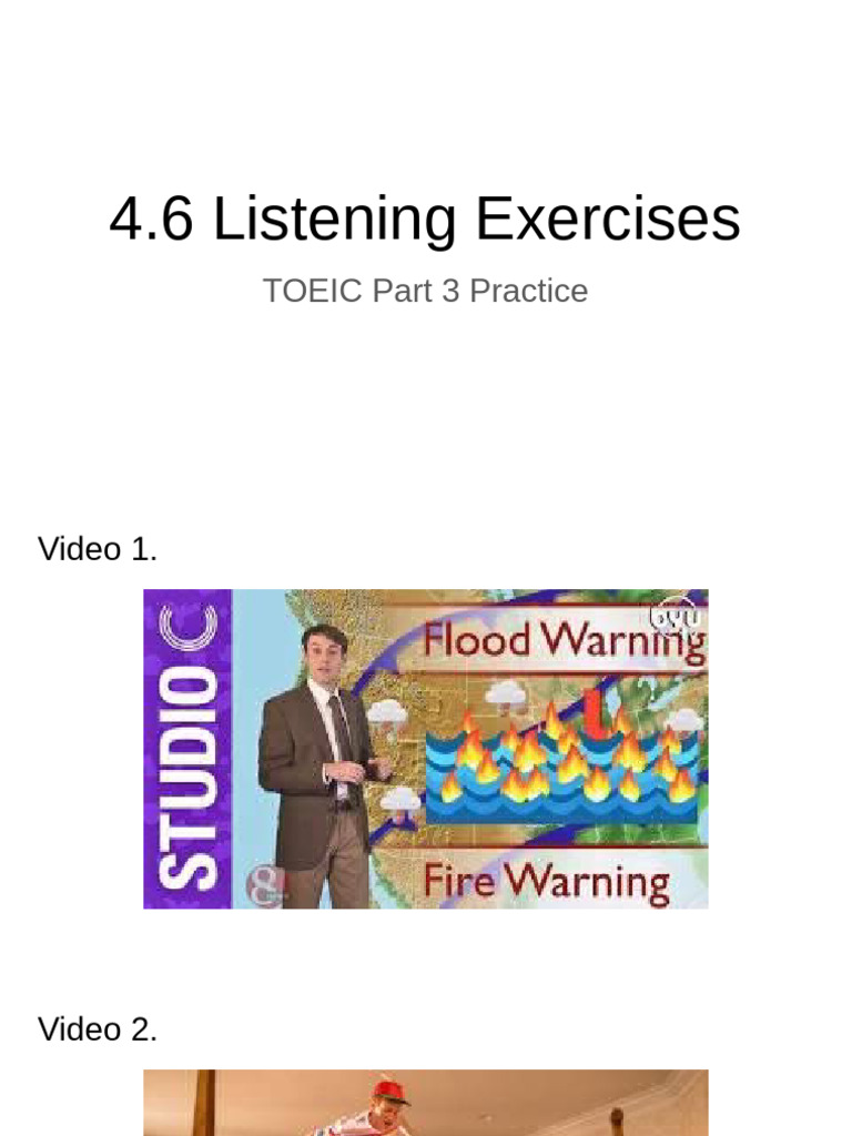 TOEIC Part 3 Listening Exercises | PDF