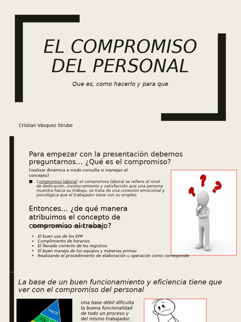 El Compromiso Del Personal | PDF | Liderazgo | Ciencias del comportamiento