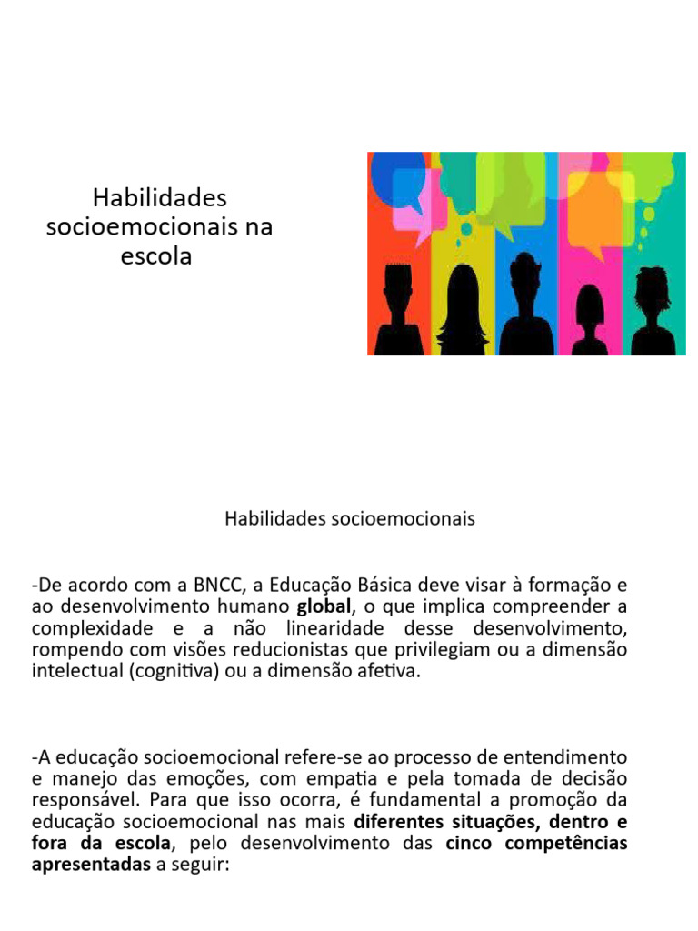 Habilidades Socioemocionais na Educação | PDF | Emoções | Inteligência ...