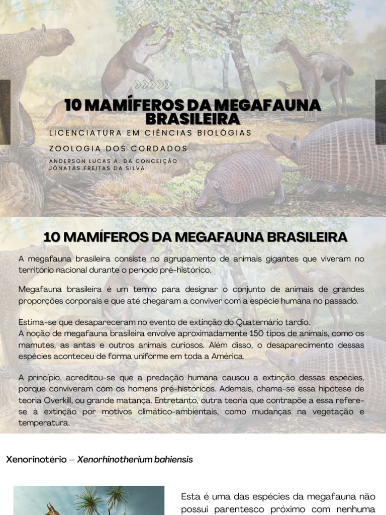 Megafauna Brasileira | PDF | Megafauna, image size:768x1024