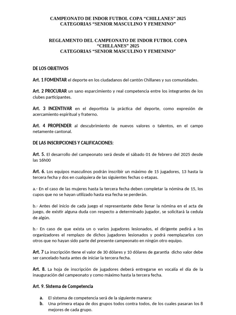 Reglamento Indor Futbol | PDF | Árbitro | Deportes