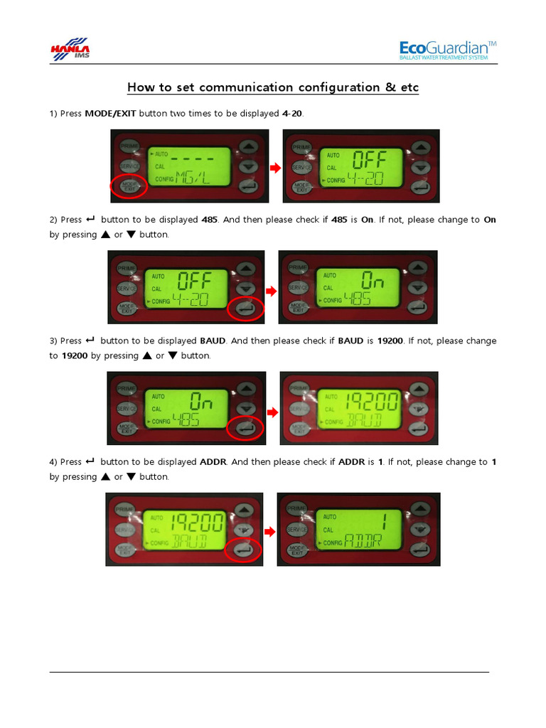 How To Set Communication Configuration & Etc | PDF