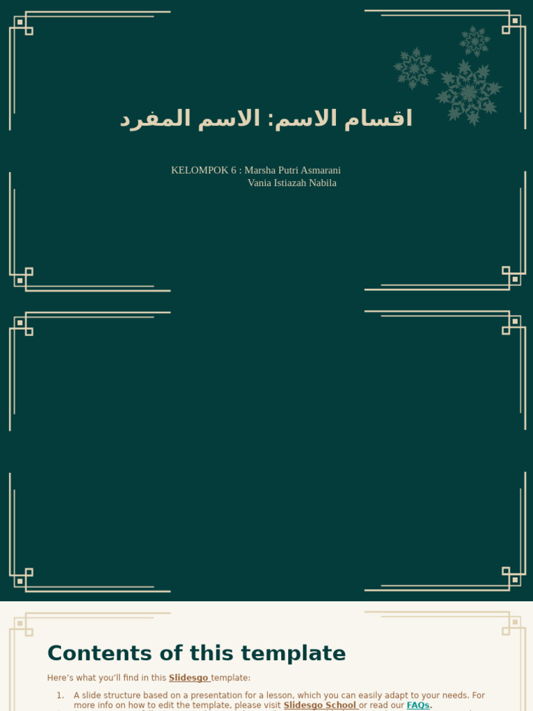 Arabic Culture & Language Lesson - by Slidesgo | PDF