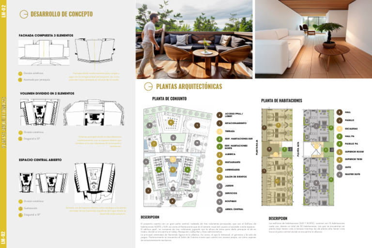 Diseño de Hacienda Agave: Espacios y Amenidades | PDF
