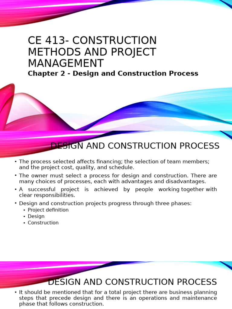CE 413- Design and Construction Process (2) | PDF | Specification ...