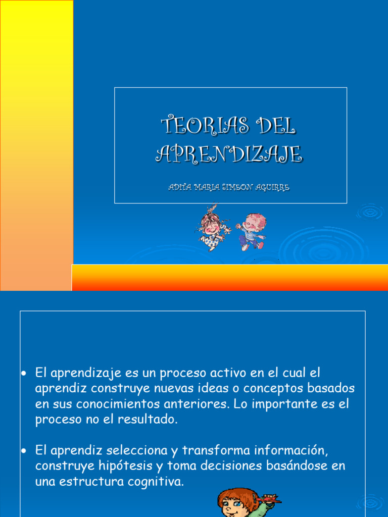 Teorías del Aprendizaje y su Aplicación | PDF | Aprendizaje | Teoría