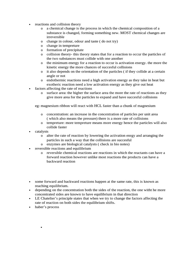 Reactions and Collision Theory | PDF | Chemical Reactions | Reaction Rate