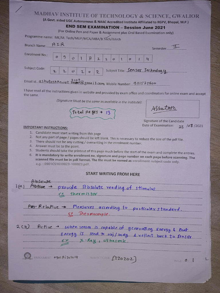 End SEM Paper Solution 2021 | PDF