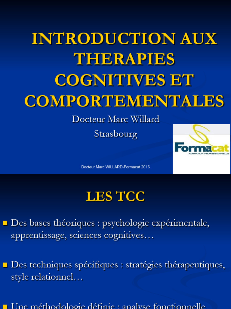 Introduction aux thérapies cognitives | PDF | Psychothérapie | Thérapie ...