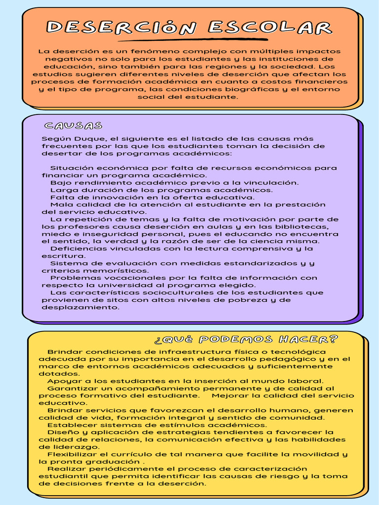 Causas de la Deserción Escolar | PDF | Plan de estudios | Evaluación