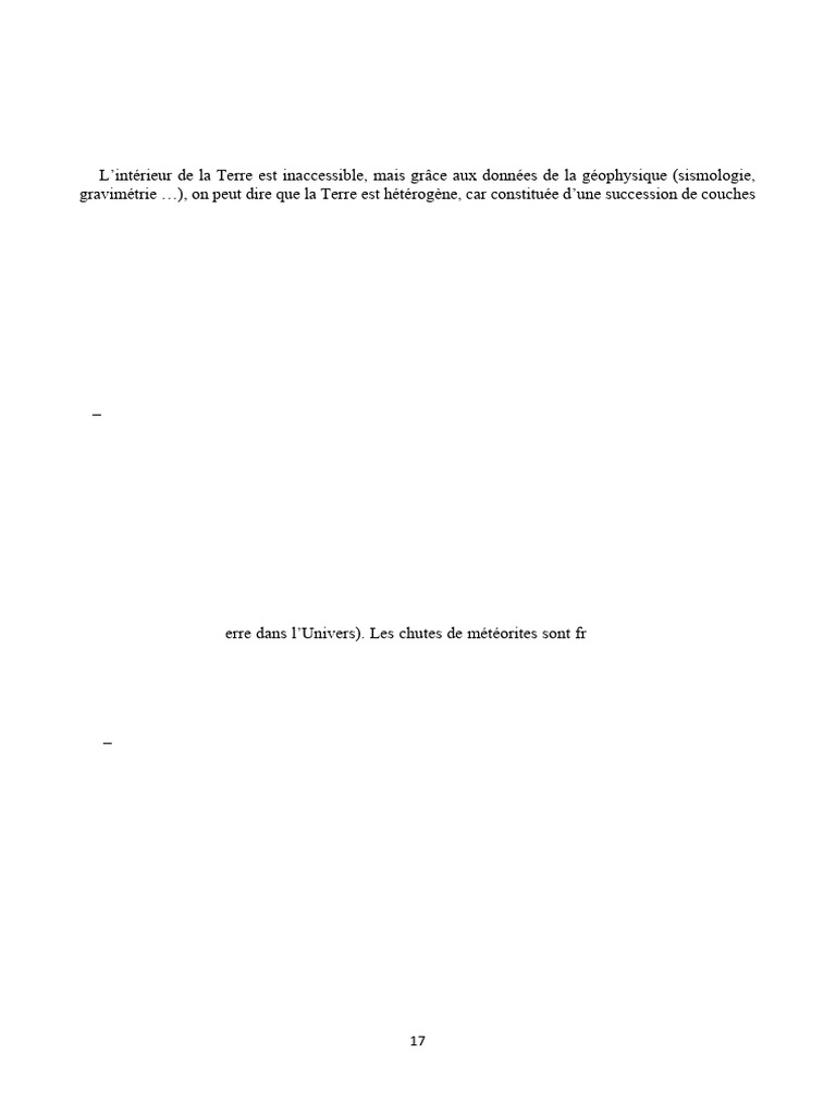 Structure du Globe Terrestre PDF Terre Croûte terrestre — free download