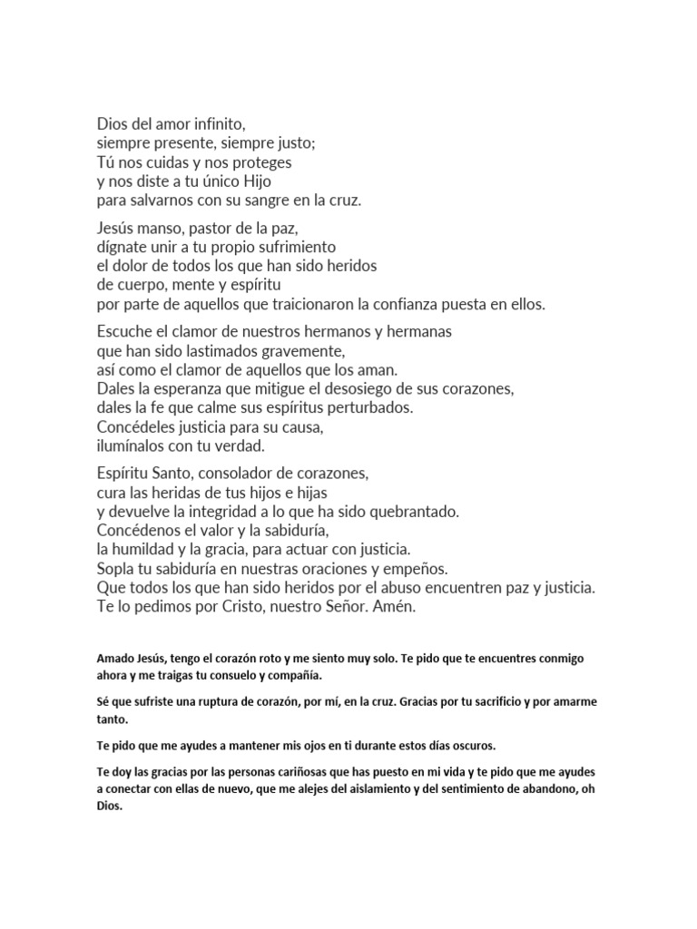 Oraciones de Sanación y Liberación | PDF | María, madre de Jesús | Oración