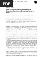 Study Design in Qualitative Research