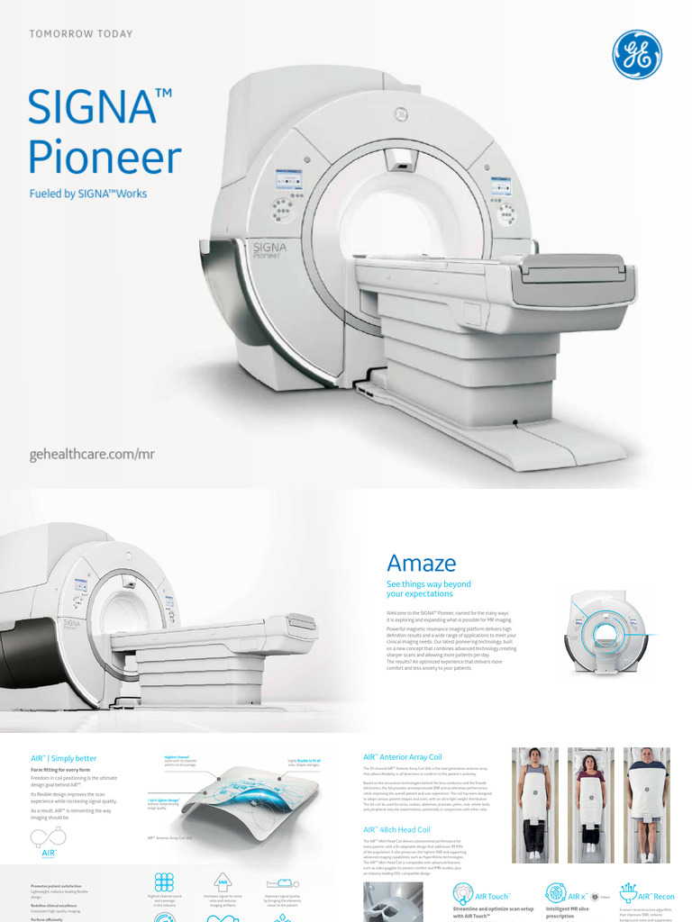SIGNA Pioneer Brochure | PDF | Magnetic Resonance Imaging | Signal To ...