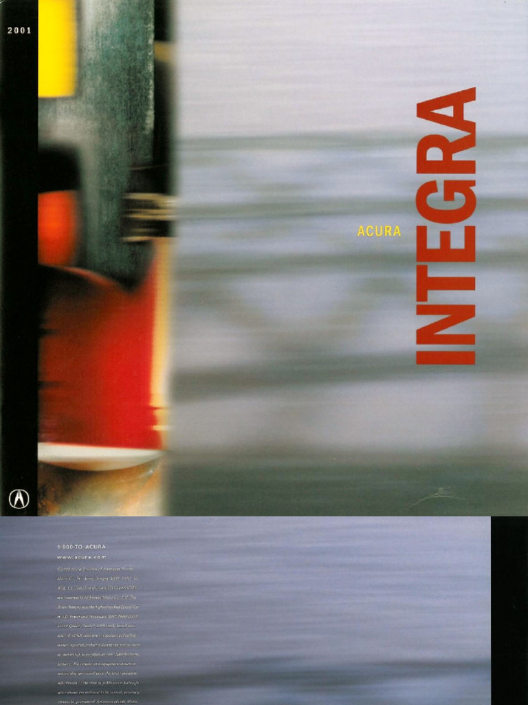 2001 Integra Brochure | PDF