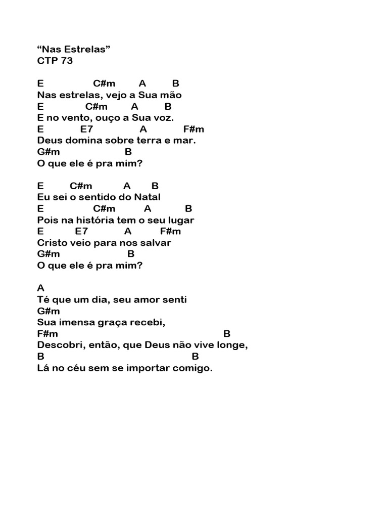 Letra da Música 