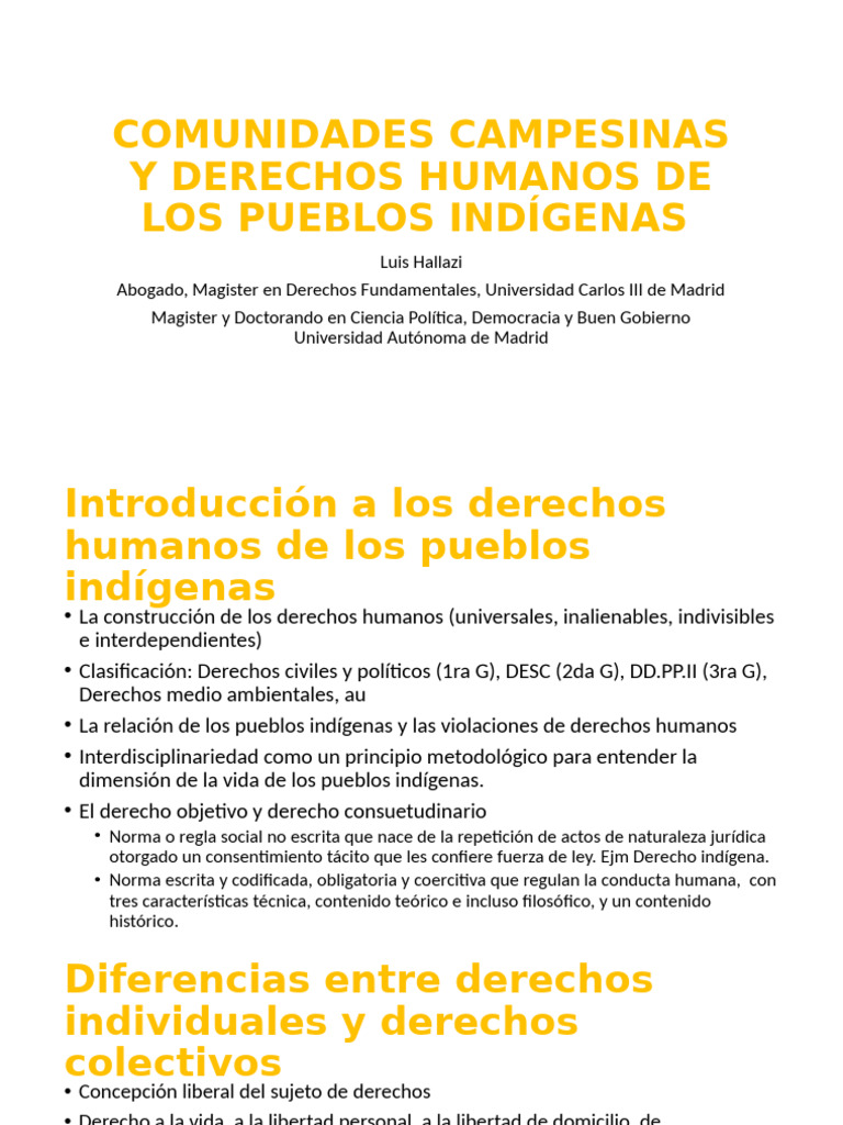 Derechos Humanos y Comunidades Indígenas | PDF | Derechos | Derechos ...