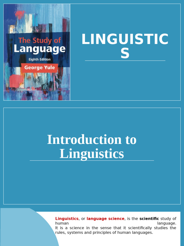 Overview of Linguistics and Its Branches | PDF | Linguistics | Semantics
