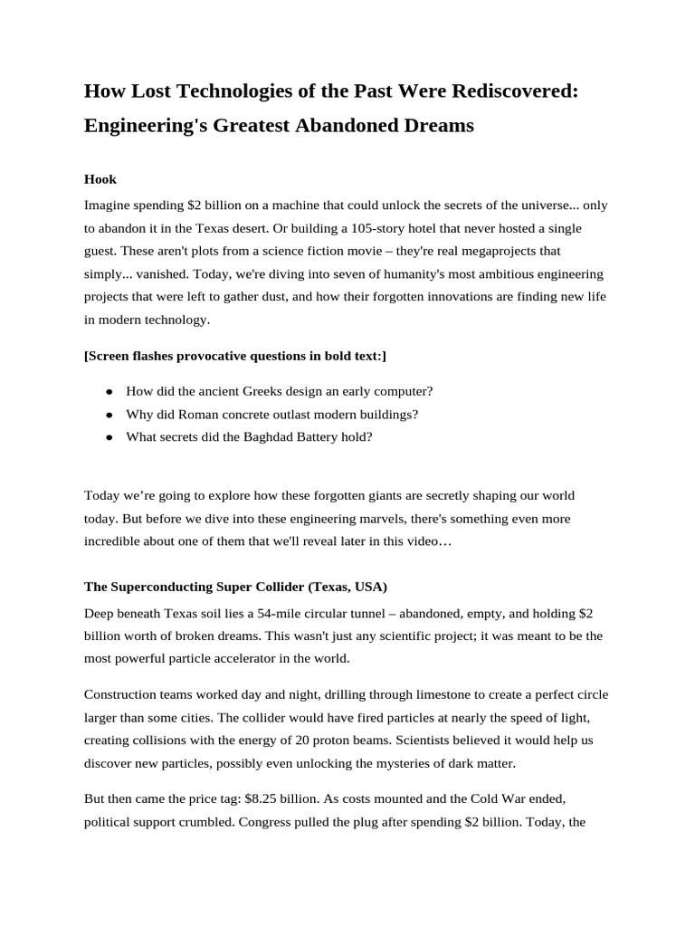 Rediscovering Abandoned Engineering Marvels | PDF | Nikola Tesla
